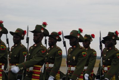 Zambian soldiers at Lusaka Airport (file photo).