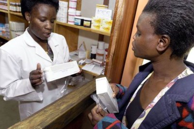 An HIV-positive woman receives ARV treatment at a health centre in Botswana (file photo).