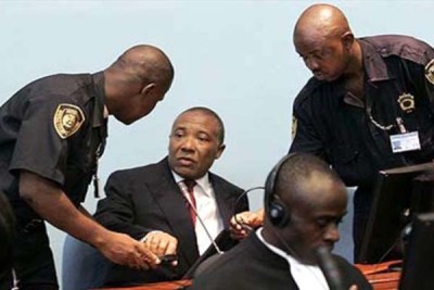 Former President Charles Taylor at the UN-backed court Sierra Leone.