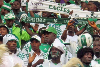 Fans of Nigeria's Super Eagles (file photo).