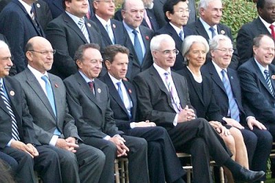Le groupe des 20 Ministres des finances (G20) en Afrique du Sud en 2009.