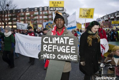 Up to 100,000 people take part in the climate demonstration on the Global Day of Action in Copenhagen.(file photo)