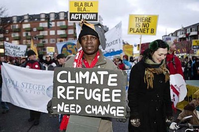 Up to 100,000 people take part in the climate demonstration on the Global Day of Action in Copenhagen (file photo).