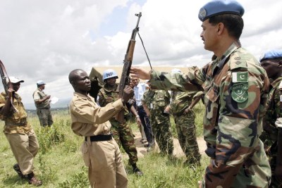 Opération de désarmement de goupes armés burundais sous la tutellle de l'ONU.
