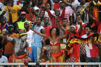 File photo:Angolan soccer supporters