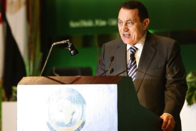 Egyptian President Hosni Mubarak.