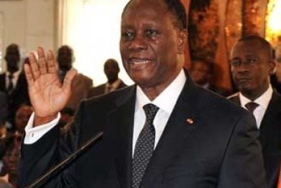 Le Président Alassane Ouattara lors de sa prestaion de serment