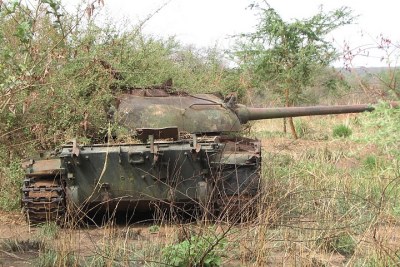 Abandoned tank from Sudanese war, Eastern Equatoria