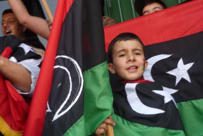 File photo: Libyans celebrate Gaddafi's fall in Zimbabwe