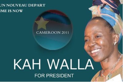 A Campaign Poster for Kah Wallah, the Presidential candidate for the Cameroon People's Party.