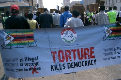 Marche de protestation dans les rues de Bulawago