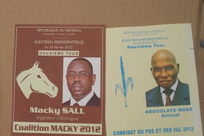 Le scrutin pour le second tour de l'élection présidentielle devant départager le président sortant, Abdoulaye Wade, et son ancien Premier ministre, Macky Sall, le dimanche 25 Mars 2012.