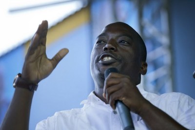 (Photo d'archives) - Joseph Kabila lors du meeting électoral qu'il a tenu à Goma, au Nord-Kivu, le 14 novembre 2011.