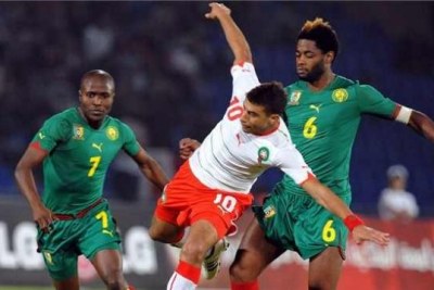 Cameroon players in action