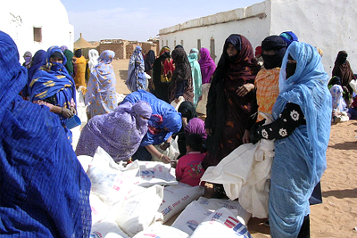 Saharawi refugees in Algeria.
