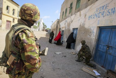 Des éléments de l'AMISON à Kismayo, au Sud de la Somalie