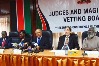 Judges and Magistrates Vetting Board chairman Sharad Rao (middle) and his team (file photo).
