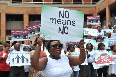 A rally against rape and abuse in South Africa