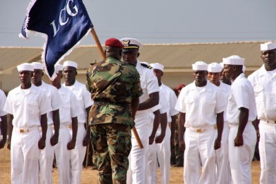 Review of Liberian Coast Guard (file photo).