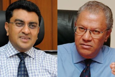 De g.à dr : Yatin Varma, Attorney General et Navin Ramgoolam, Premier ministre