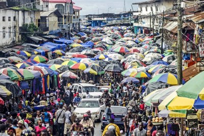 Waterside Market in Monrovia