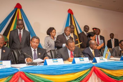 East African Community Heads of States at the 15th Ordinary Summit in Speke Resort, Kampala (file photo).