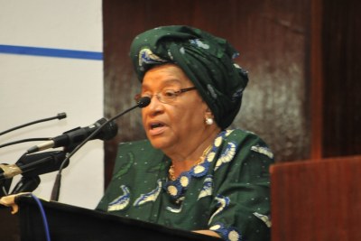 President Sirleaf (file photo).