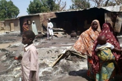 A village after an attack (file photo)