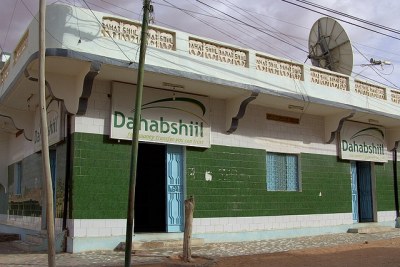 A Dahabshiil franchise outlet in Puntland, Somalia. The bank is popular among Somali migrants when needing to send money home.