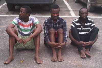 Suspected members of a notorious kidnap gang.