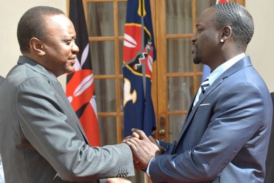 President Kenyatta and Akon.