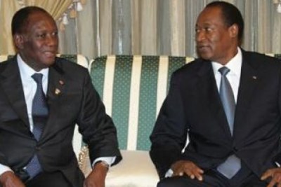 Alassane Ouattara et Blaise Compaoré