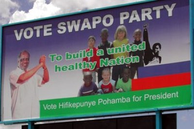 SWAPO campaign billboard (file photo).