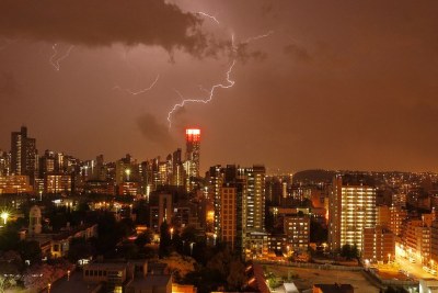 Johannesburg at night (file photo).
