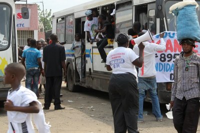 La campagne électorale à Kinshasa par les candidats aux élections législatives.
