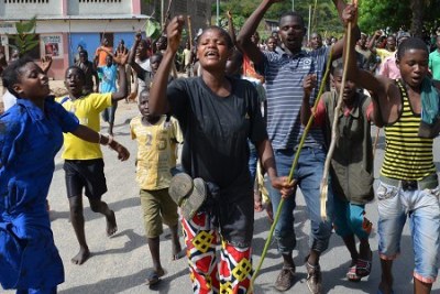 Manifestants de l'opposition au Burundi