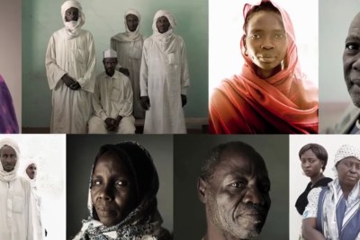 Des victimes  de violation de droits de l'homme et leurs familles au Tchad.