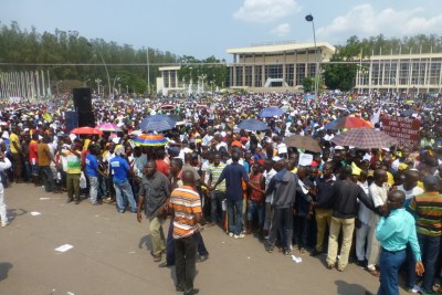Opposition parties protest in Brazzaville.