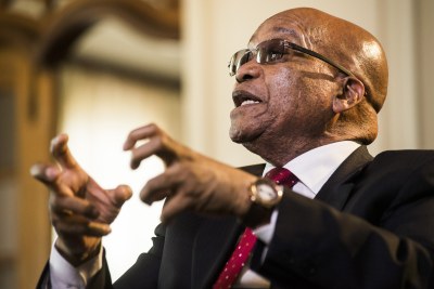 South Africa's President Jacob Zuma, interviewed by Bloomberg Television.