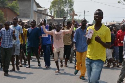 Protests in Burundi (file photo).