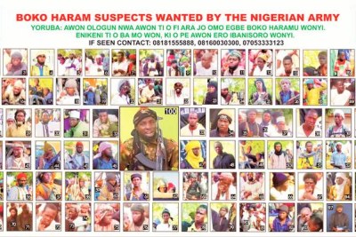 100 wanted Boko Haram terrorists.