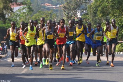 Athletes during last year's Kigali Peace Marathon.