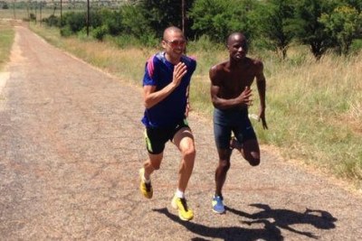 Elroy Gelant and Nijel Carlos Amilfitano training (file photo).