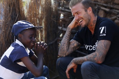 UNICEF Goodwill Ambassador David Beckham Visits Swaziland to Focus Attention on Children