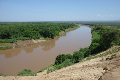 Omo River near Omorati in Ethiopia.
