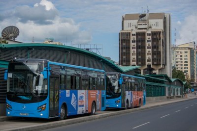 Dar es Salaam Rapid Transit (BRT) buses.