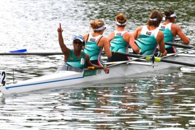 Team South Africa's Paralympic rowing team at the 2016 Rio de Janeiro Games.