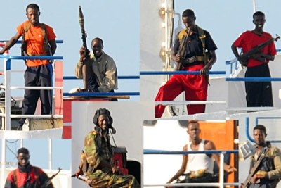 Somali pirates on the MV Faina (file photo).