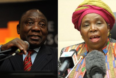 Left: Deputy President Cyril Ramaphosa. Right: Former African Union Chair Nkosazana Dlamini-Zuma.