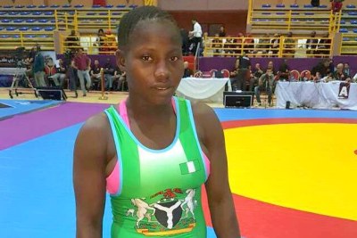 Gofit Winnie won a Gold Medal in the 75kg event of the Women Freestyle Wrestling Competition.